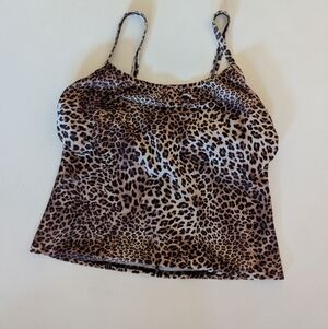 Vintage Leopard Print Tankini Top